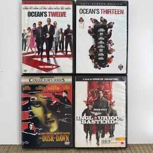 Ocean’s Twelve Thirteen Dusk Till Dawn Inglourious Basterds DVD Lot of 5 Movies